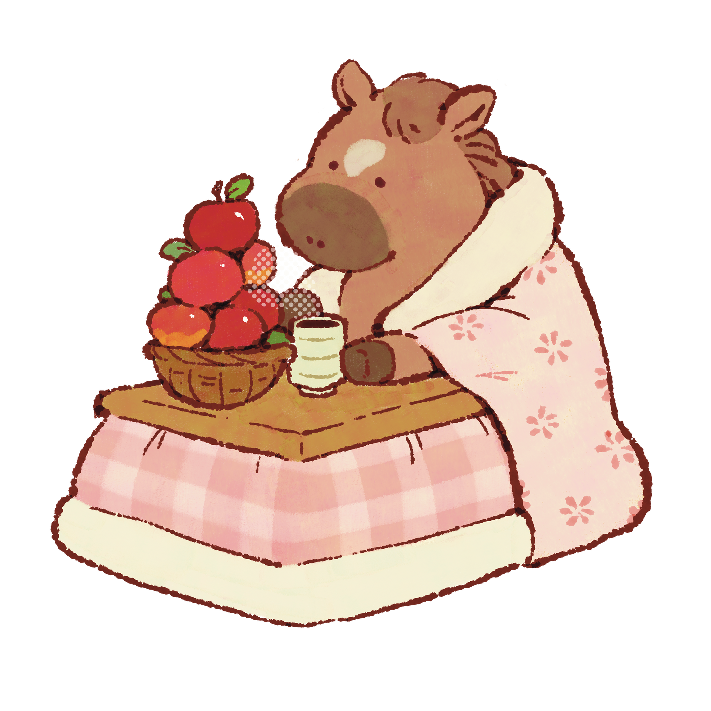 Kotatsu Horse Sticker