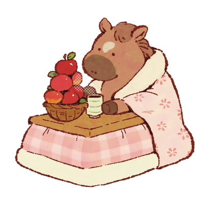 Kotatsu Horse Sticker