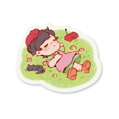 Napping Witch Sticker