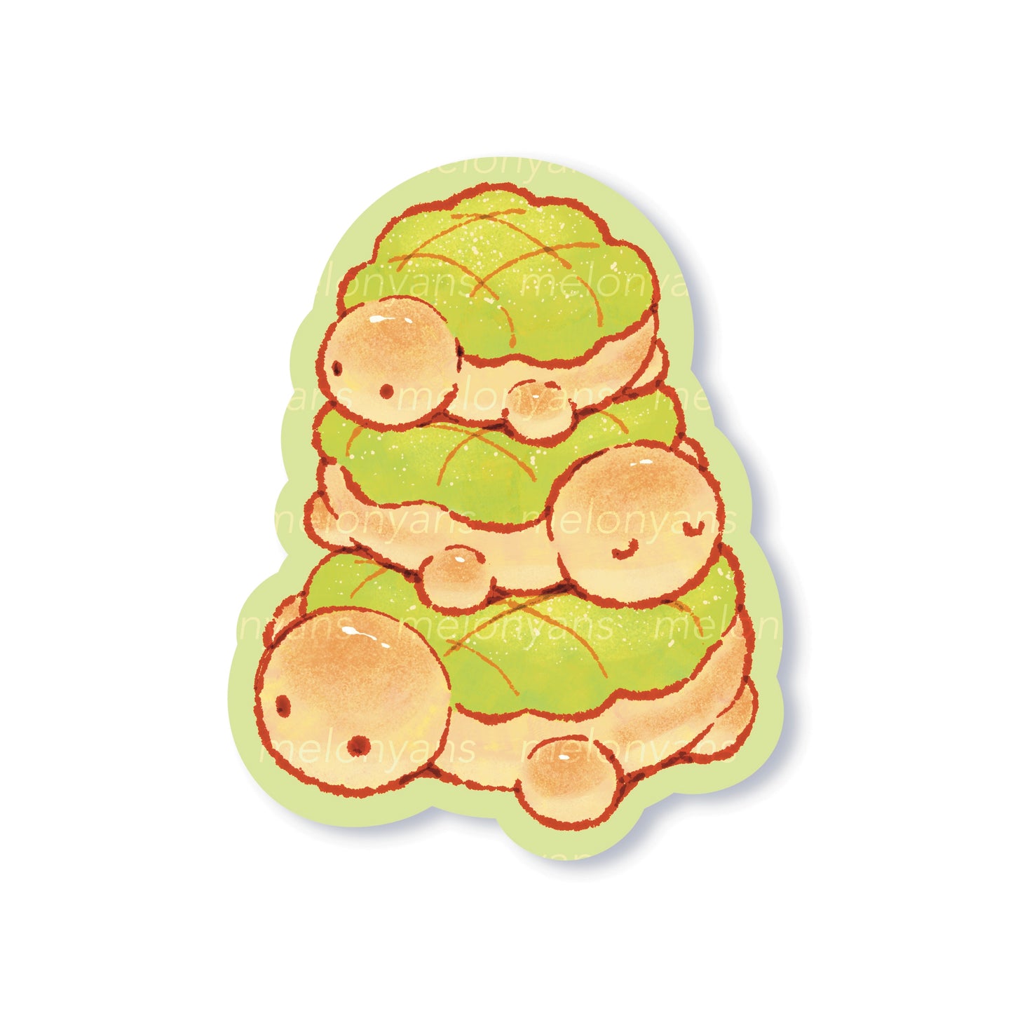 Melonpan Turtles Sticker